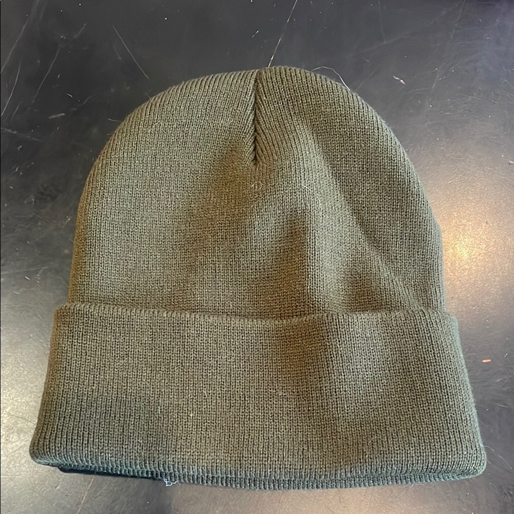 Olive Green Knit Beanie like new not worn